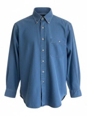 Share Flying Scotsman Collection Men's Blue Denim Shirt - Size L